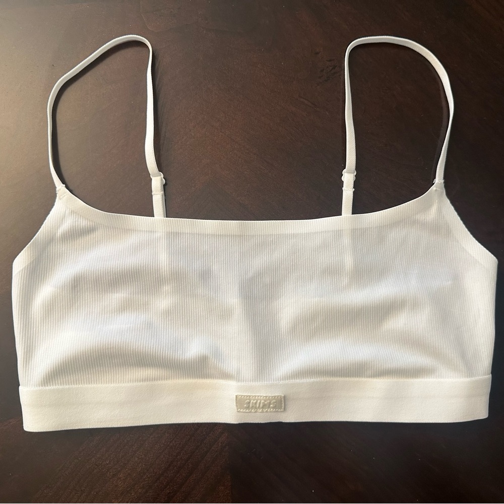 SKIMS Smooth Rib Scoop Neck Bralette | Marble | NWOT. XS. - Picture 2 of 4
